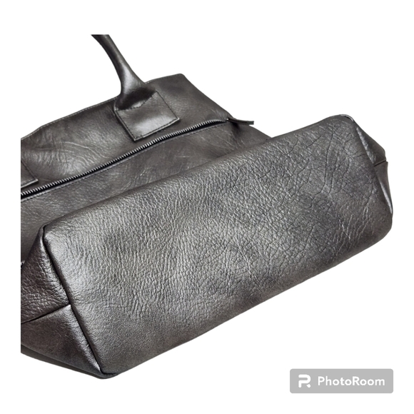 Lancome Large Silver Faux Leather Tote  Shoulder Bag - Picture 10 of 11